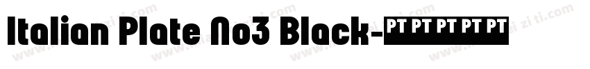 Italian Plate No3 Black字体转换
